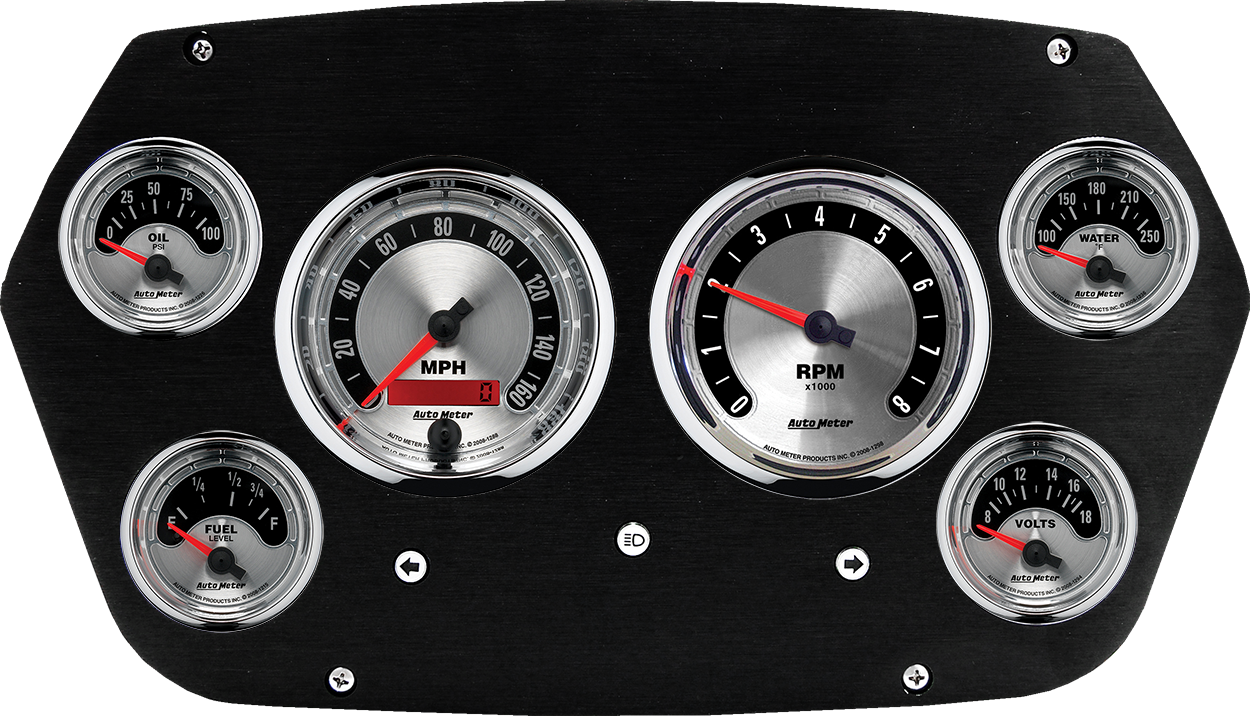 1959-1960 Dodge Truck Aluminum 6 Gauge Panel w/ Auto Meter American Muscle Gauges