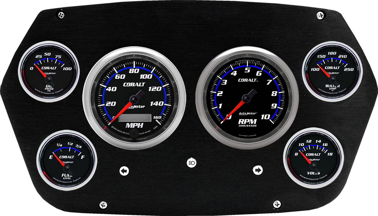 1959-1960 Dodge Truck Aluminum 6 Gauge Panel w/ Auto Meter Cobalt Gauges - Image 2