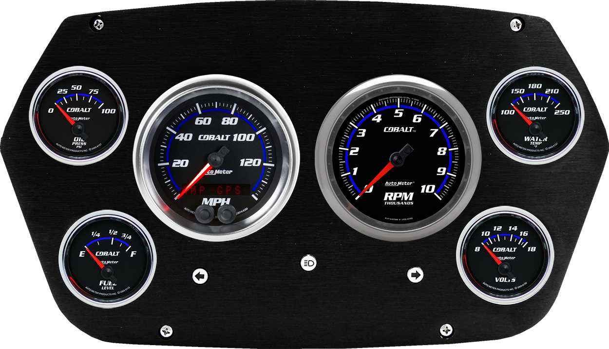 1959-1960 Dodge Truck Aluminum 6 Gauge Panel w/ Auto Meter Cobalt Gauges - Image 3