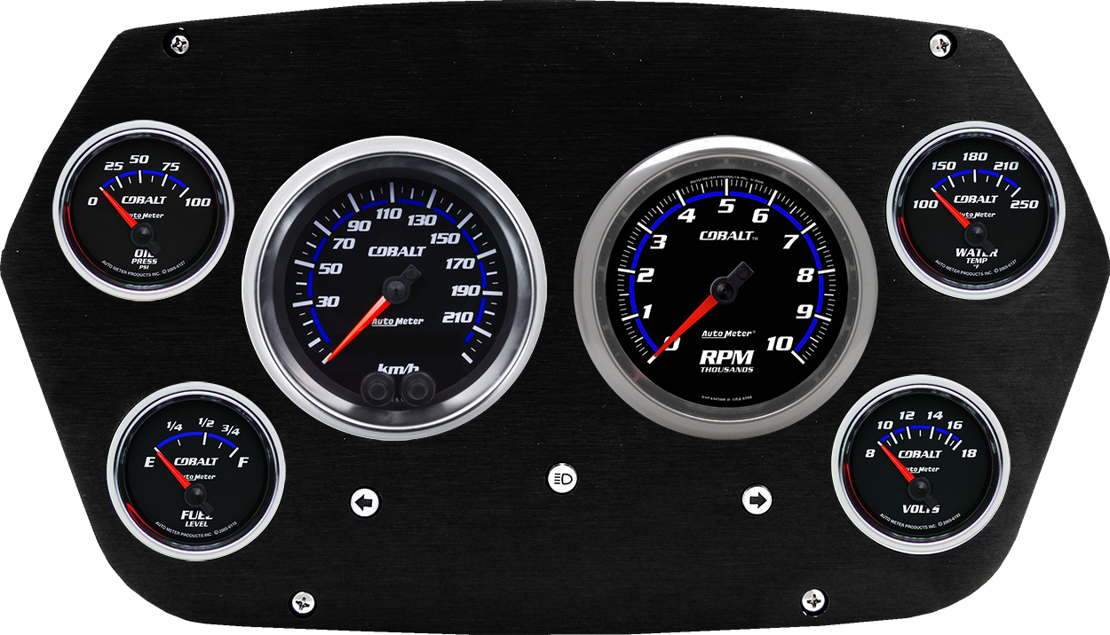 1959-1960 Dodge Truck Aluminum 6 Gauge Panel w/ Auto Meter Cobalt Gauges