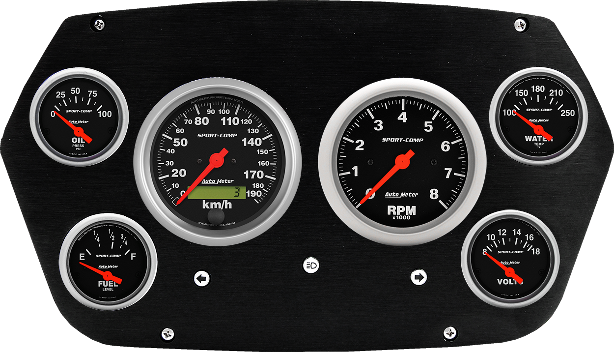 1959-1960 Dodge Truck Aluminum 6 Gauge Panel w/ Sport-Comp gauges - Image 5