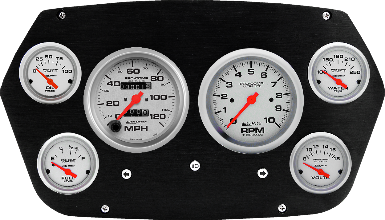1959-1960 Dodge Truck Aluminum 6 Gauge Panel w/ Ultra-Lite gauges - Image 3