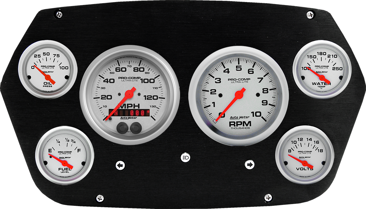 1959-1960 Dodge Truck Aluminum 6 Gauge Panel w/ Ultra-Lite gauges - Image 5