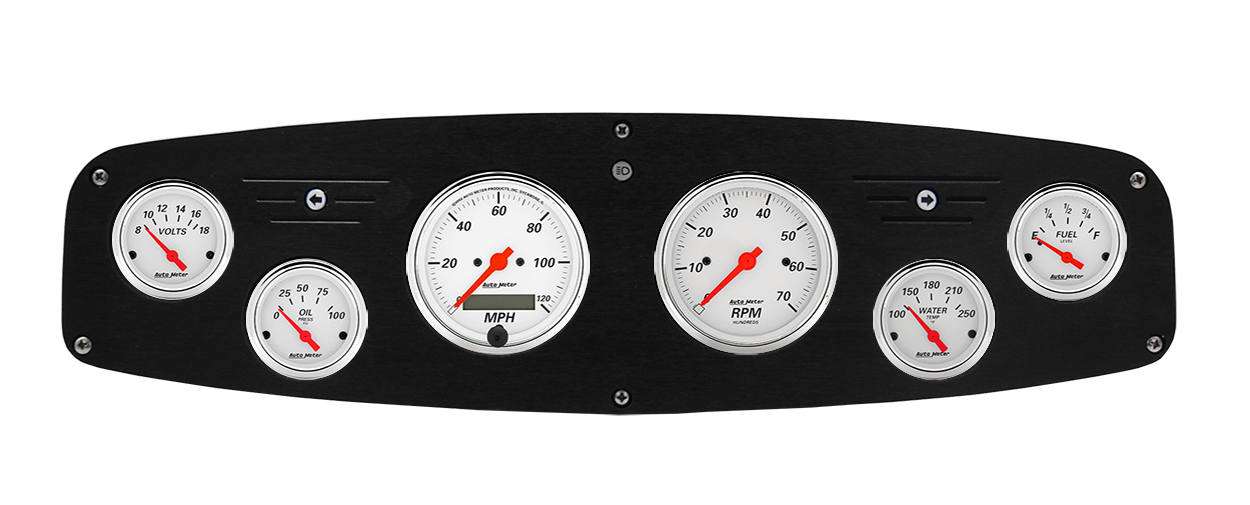1961-1968 Dodge Truck Aluminum Gauge Panel w/ Auto Meter Arctic White Gauges