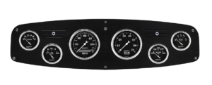 1961-1968 Dodge Truck Aluminum Gauge Panel w/ Auto Meter Old Tyme Black Gauges