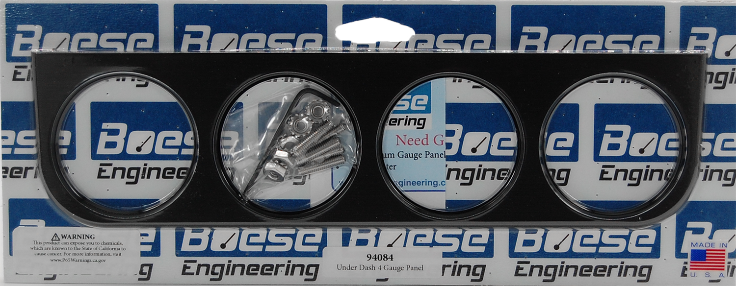 Aluminum Under Dash 4 Gauge Panel for 2 1/16" or 2 1/8" Gauges - Image 2