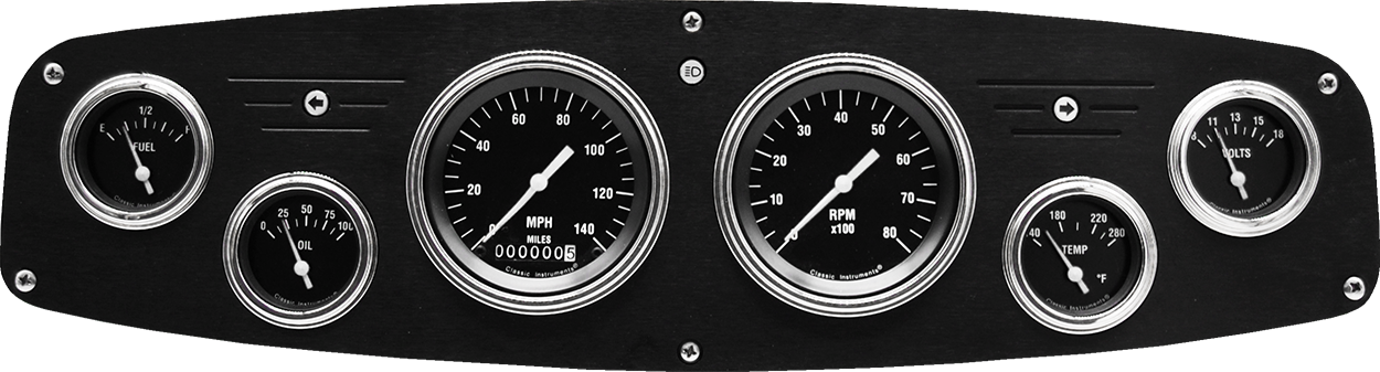 1961-1968 Dodge Truck Billet Aluminum 6 Gauge Panel w/ Classic Instruments Gauges - Image 3