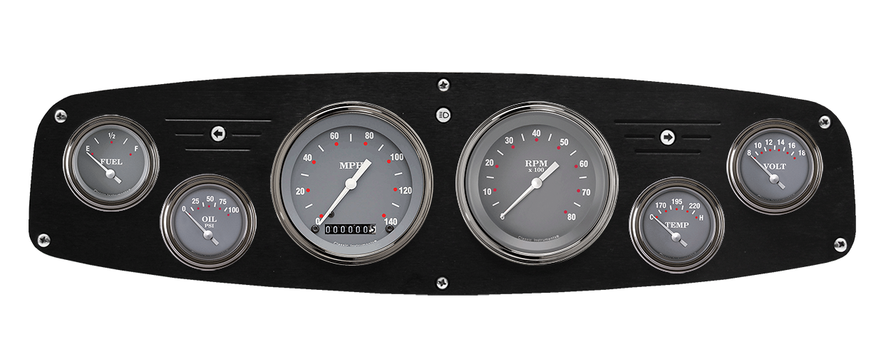 1961-1968 Dodge Truck Billet Aluminum 6 Gauge Panel w/ Classic Instruments Gauges - Image 5