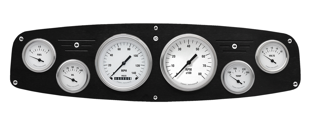 1961-1968 Dodge Truck Billet Aluminum 6 Gauge Panel w/ Classic Instruments Gauges - Image 4