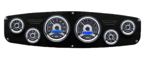 1961-1968 Dodge Truck Billet Aluminum Gauge Panel w/ Dakota Digital VHX Black Alloy Gauges