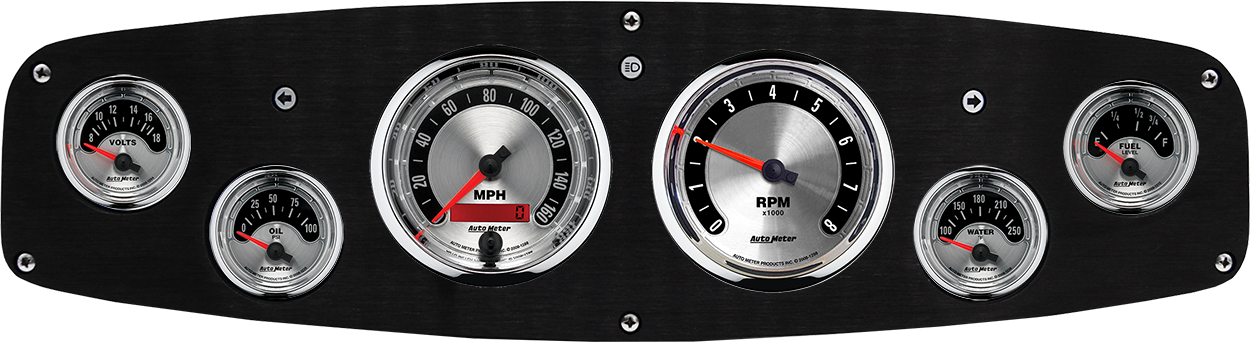 1961-1968 Dodge Truck Aluminum Dash Insert w/ Auto Meter American Muscle Gauges - Image 2