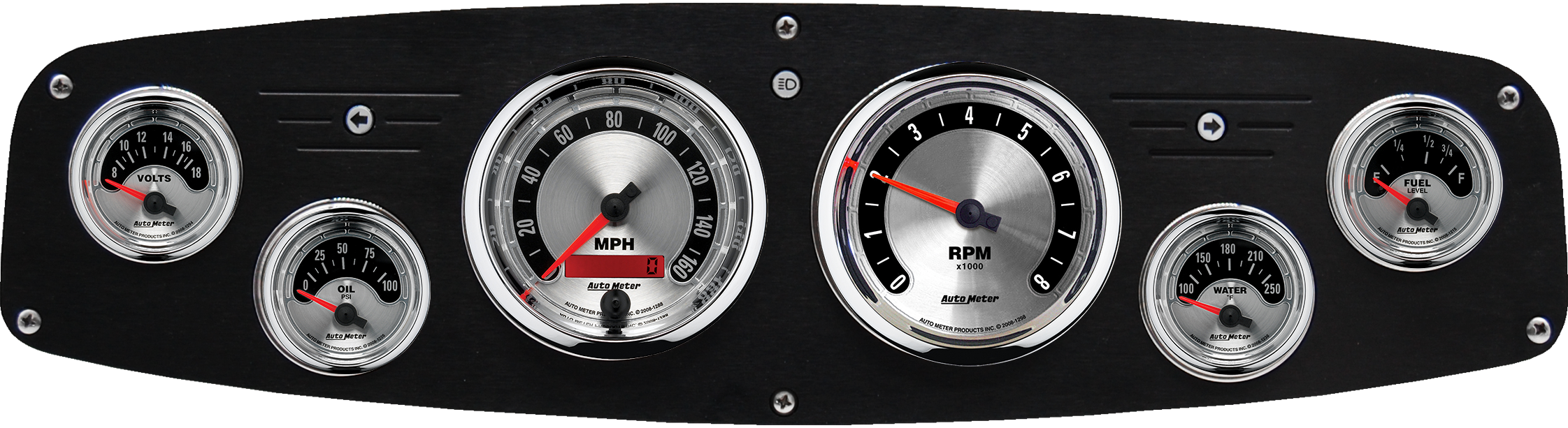 1961-1968 Dodge Truck Aluminum Dash Insert w/ Auto Meter American Muscle Gauges