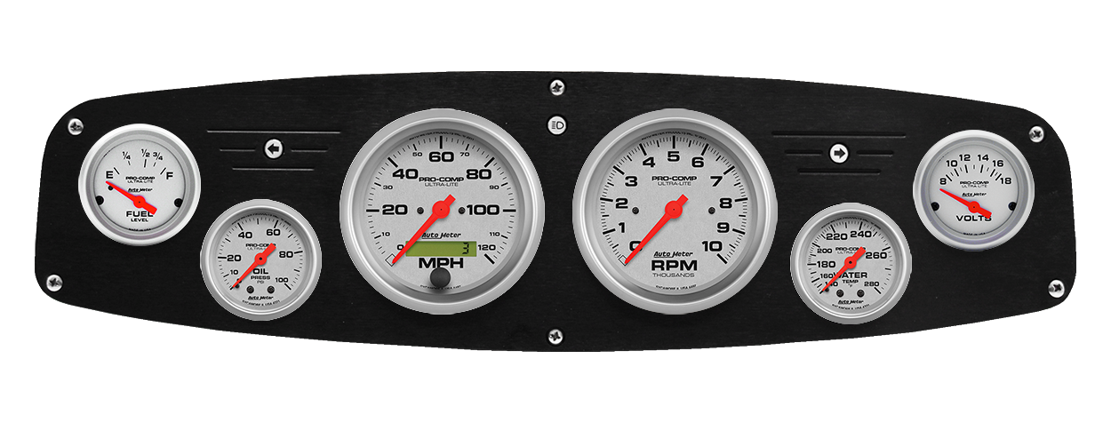 1961-1968 Dodge Truck Aluminum Gauge Panel w/ AutoMeter Ultra-Lite Gauges