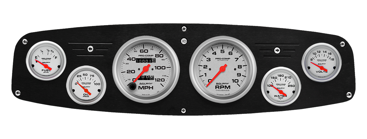 1961-1968 Dodge Truck Aluminum Gauge Panel w/ AutoMeter Ultra-Lite Gauges - Image 6