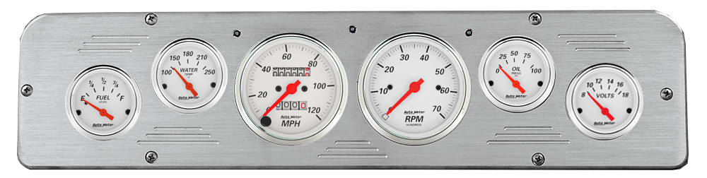 1969-1971 Dodge Truck Billet Aluminum Gauge Panel w/ Auto Meter Street Rod series gauges - Image 3