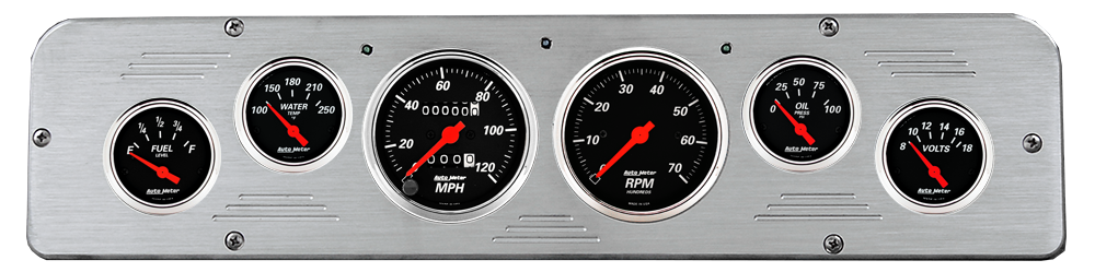 1969-1971 Dodge Truck Billet Aluminum Gauge Panel w/ Auto Meter Street Rod series gauges - Image 2