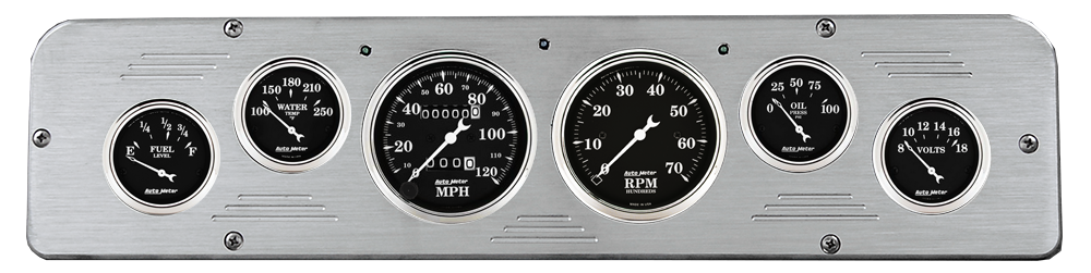 1969-1971 Dodge Truck Billet Aluminum Gauge Panel w/ Auto Meter Street Rod series gauges