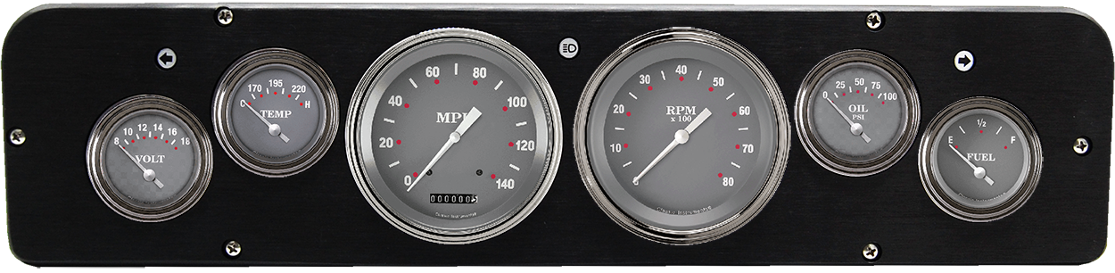 1969-1971 Dodge Truck Billet Aluminum 6 Gauge Panel w/ Classic Instruments Gauges - Image 2
