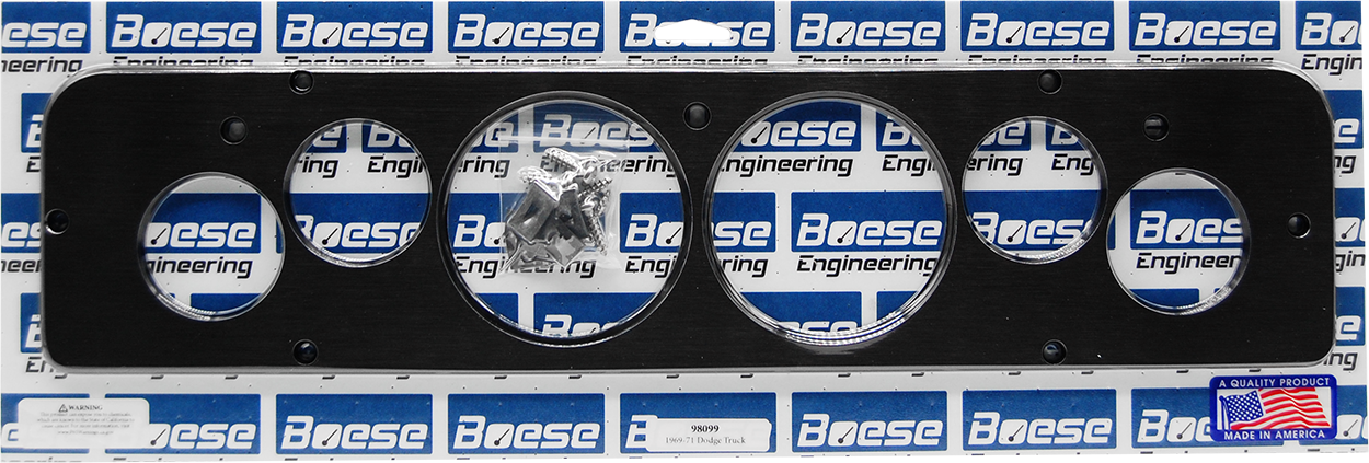1969-1971 Dodge Truck 6 gauge Billet Aluminum Gauge Panels
