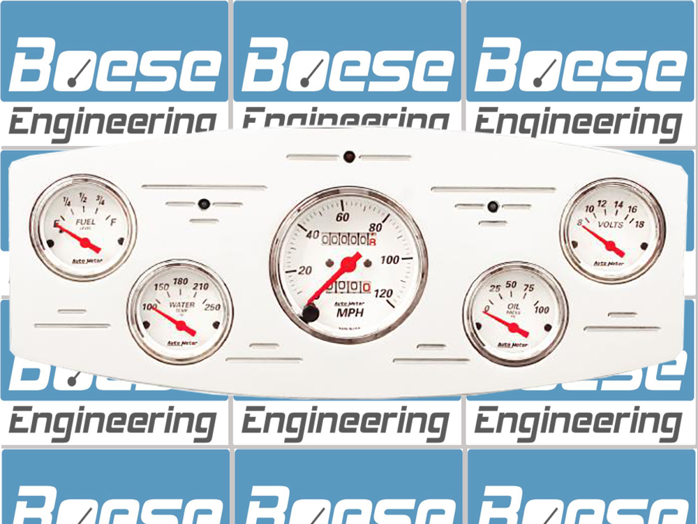 1933-1934 Dodge Car Billet Aluminum Gauge Panel w/ Auto Meter Street Rod series gauges