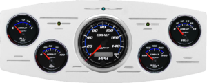 1933-1934 Dodge Car Billet Aluminum Gauge Panel w/ Auto Meter Cobalt Gauges