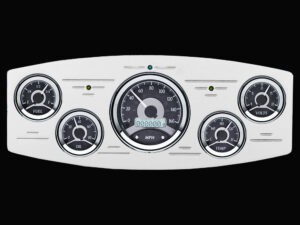 1933-1934 Dodge Car Billet Aluminum Gauge Panel w/ Dakota Digital VHX-1050 Black Alloy Gauges