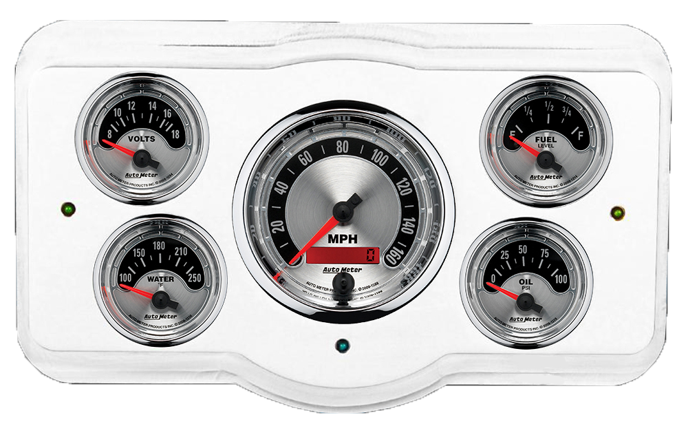 1936 Dodge Car Billet Aluminum Dash Insert w Auto Meter American Muscle Gauges