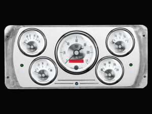 1937 Dodge Car Billet Aluminum 5 Gauge Panel w/ Auto Meter Prestige Series