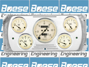 1937 Dodge Car Billet Aluminum Gauge Panel w/ Auto Meter Street Rod series gauges