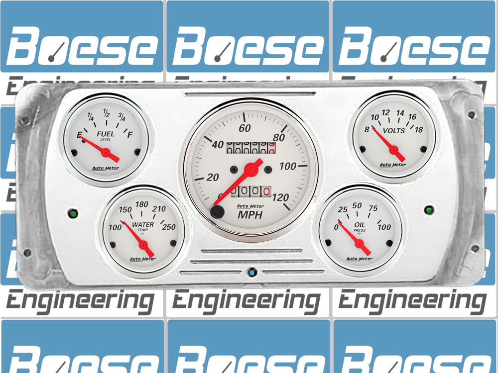 1937 Dodge Car Billet Aluminum Gauge Panel w/ Auto Meter Street Rod series gauges - Image 3