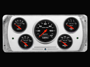1937 Dodge Car Billet Aluminum Gauge Panel w/ Sport-Comp gauges