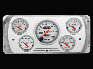 1937 Dodge Car Billet Aluminum Gauge Panel w/ Ultra-Lite gauges