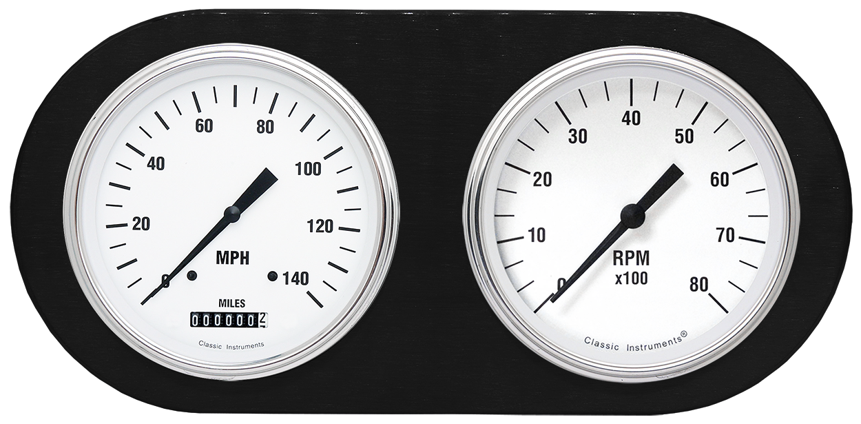 1938 Dodge Car Aluminum Gauge Panel w/ Classic Instruments Gauges - Image 5