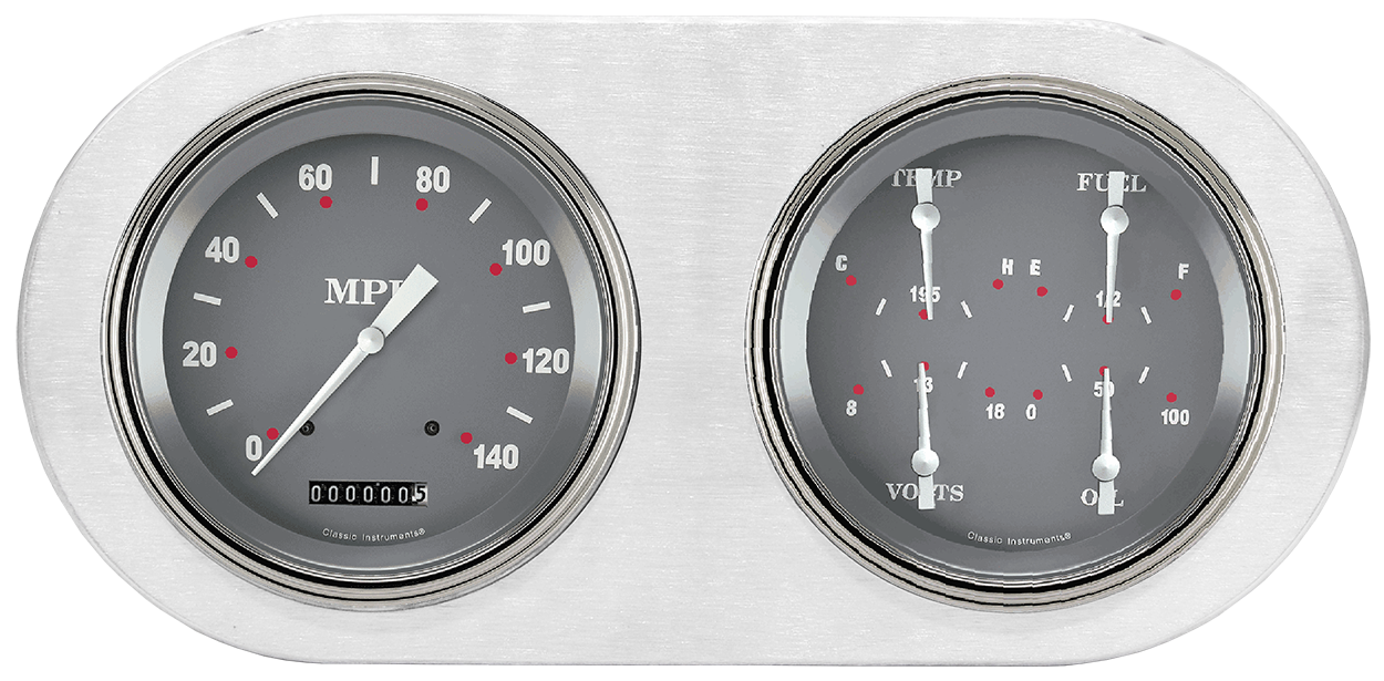 1938 Dodge Car Aluminum Gauge Panel w/ Classic Instruments Gauges - Image 9