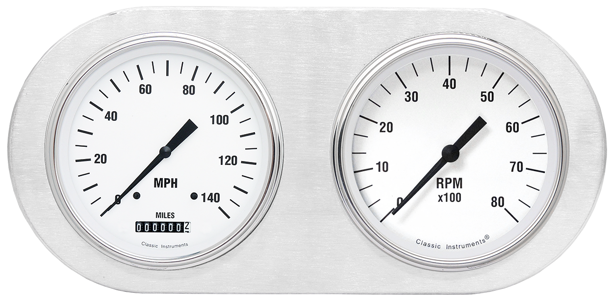 1938 Dodge Car Aluminum Gauge Panel w/ Classic Instruments Gauges - Image 8