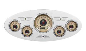 1933-1934 Plymouth Aluminum Gauge Panel w/ Classic Instruments All American Nickel Gauges