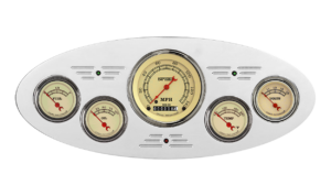 1933-1934 Plymouth Aluminum Gauge Panel w/ Classic Instruments Gauges