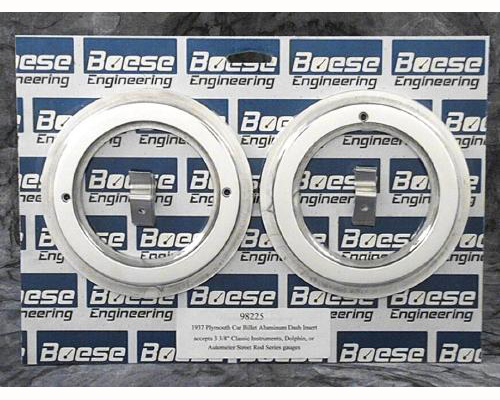 37 38 39 Plymouth Car Billet Aluminum Dash Insert for 3 3/8" Quads (Auto Meter, Classic Instruments or Dolphin)