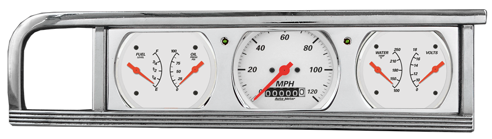 1946-1948 Plymouth 3 Gauge Panel w/ AutoMeter Street Rod Series Gauges