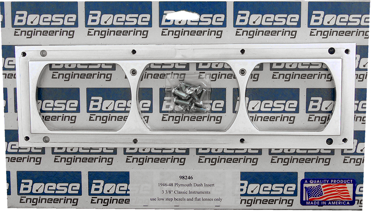 1946-1948 Plymouth Car 3 Gauge Aluminum Gauge Panels for 3 3/8" Auto Meter Street Rod - Image 2