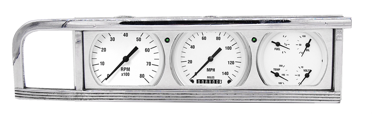 1946-1948 Plymouth Aluminum 3 Gauge Panel w/ Classic Instruments Gauges - Image 3