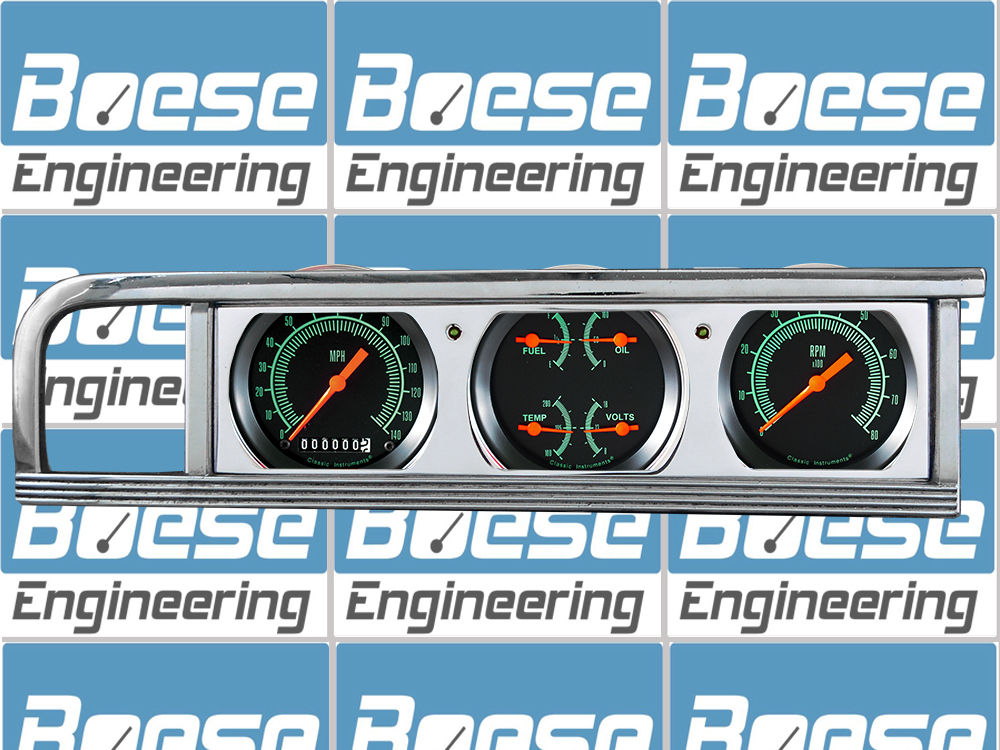 1946-1948 Plymouth Aluminum 3 Gauge Panel w/ Classic Instruments Gauges - Image 5