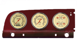 1949-1950 Plymouth Aluminum Adapter Rings w/ Classic Instruments Gauges