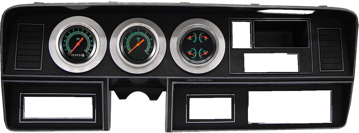 1981-1993 Dodge Ram Aluminum Adapter Rings w/ Classic Instruments G/Stock Gauges