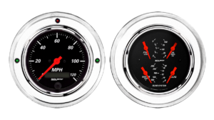1952-1955 Buick Aluminum Gauge Panels w/ Auto Meter Designer Black Gauges