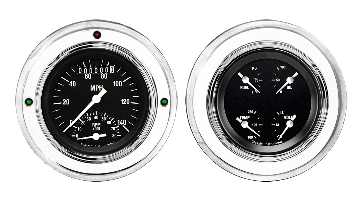 1952-1955 Buick Aluminum Gauge Panels w/ Classic Instruments Hot Rod Gauges (Ultimate Speedometer)