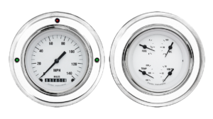 1952-1955 Buick Aluminum Gauge Panels w/ Classic Instruments White Hot Gauges