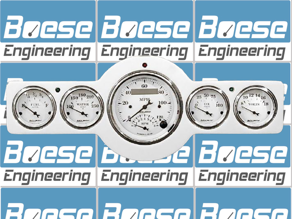 1941-1948 Aluminum Gauge Panel w/ Auto Meter Street Rod Series Gauges (Speedo/Tach)