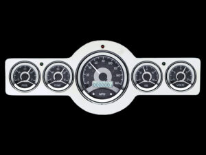 1941-1948 Pontiac Aluminum Gauge Panel w/ Dakota Digital VHX-1050 Black Alloy Gauges