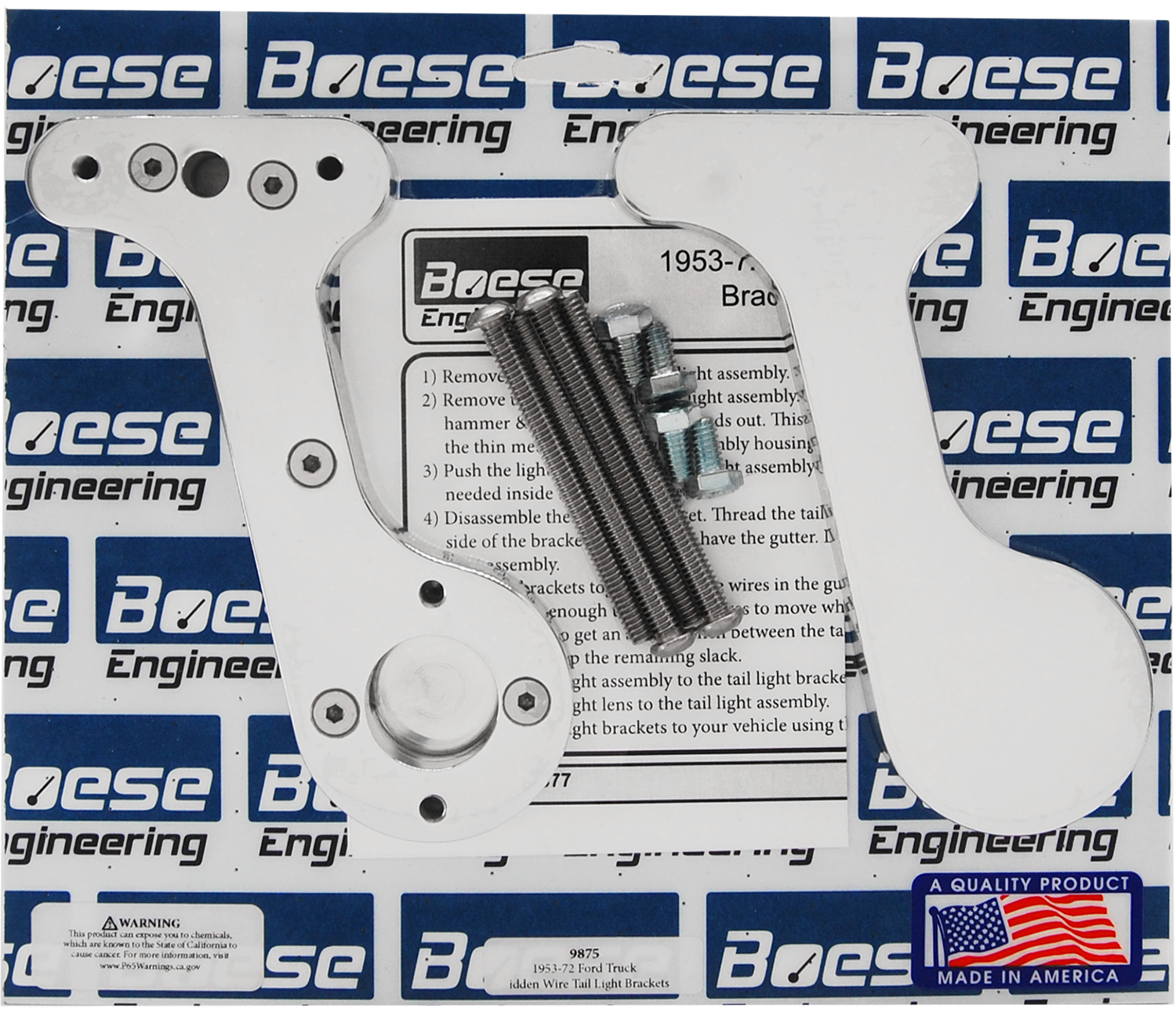 1953-1972 Ford Truck Billet Aluminum Hidden Wire Tail Lamp Brackets